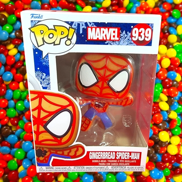 Gingerbread spider-man funko # 939 (nib) Brand new gingerbread spider-man funko